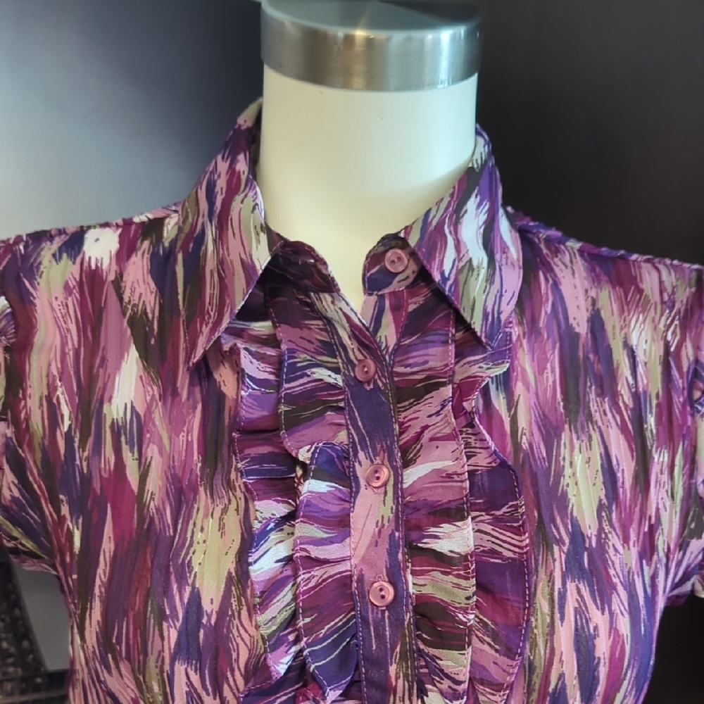 East 5th Multicolor Ruffled Blouse - Picture 6 of 8